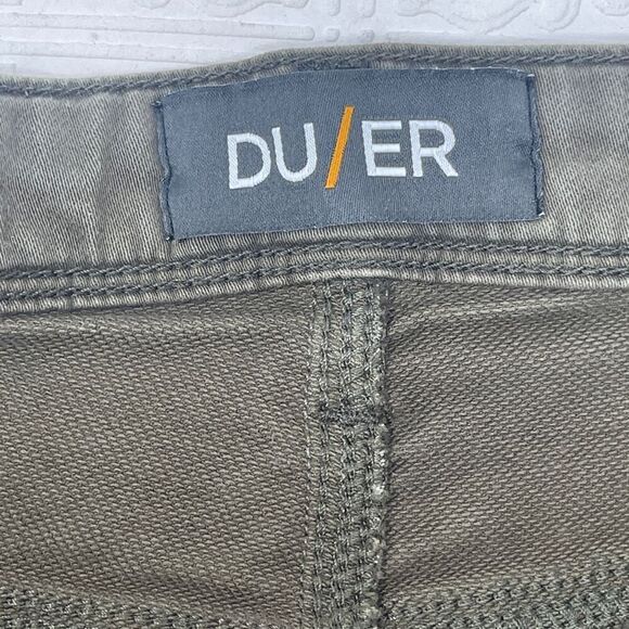 Du/er Gray Stretch Flat Front N2X Relaxed Fit Taper Stretch Chino Shorts Size 38 - Picture 2 of 10